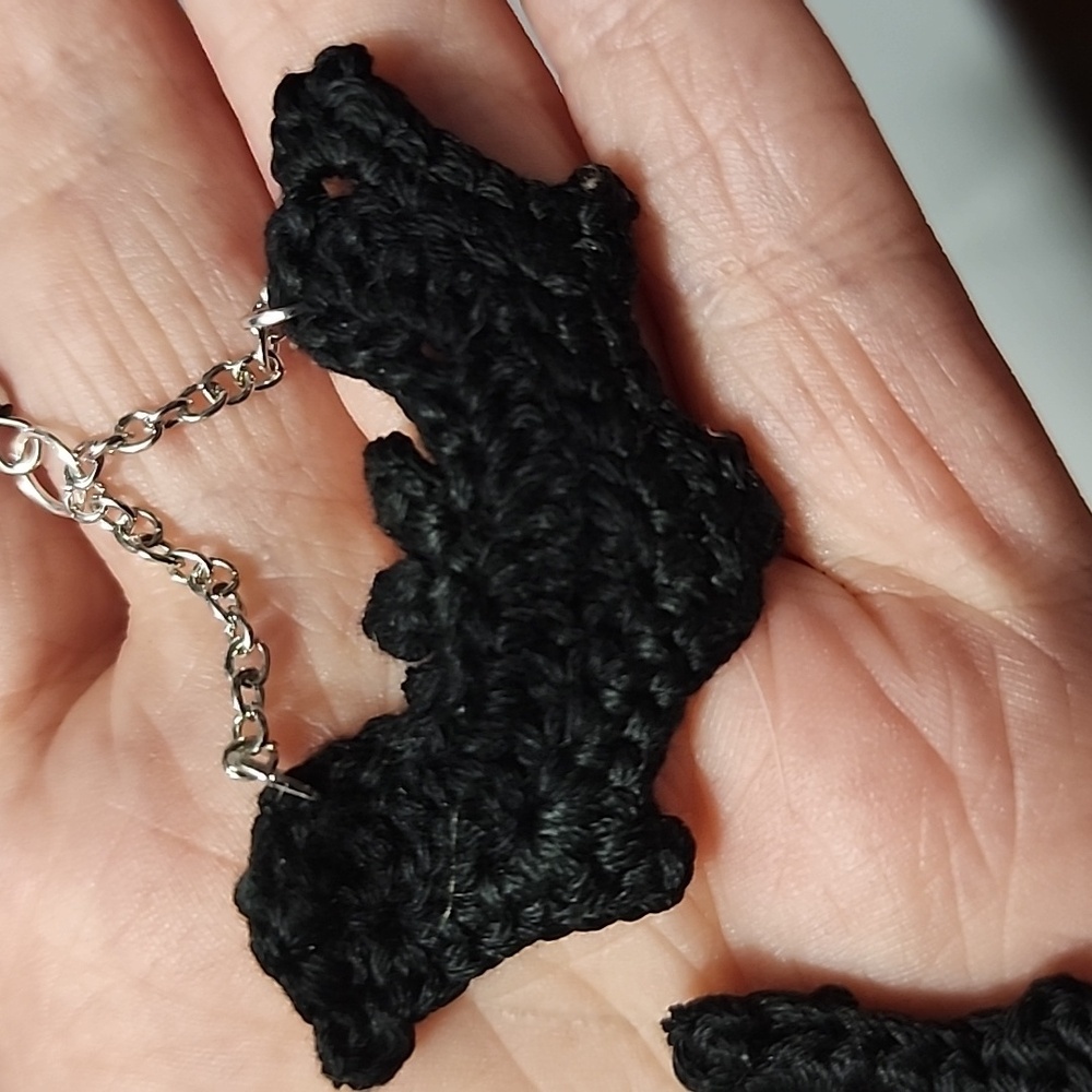 Hanging Bat Earrings - Picture 2 of 3